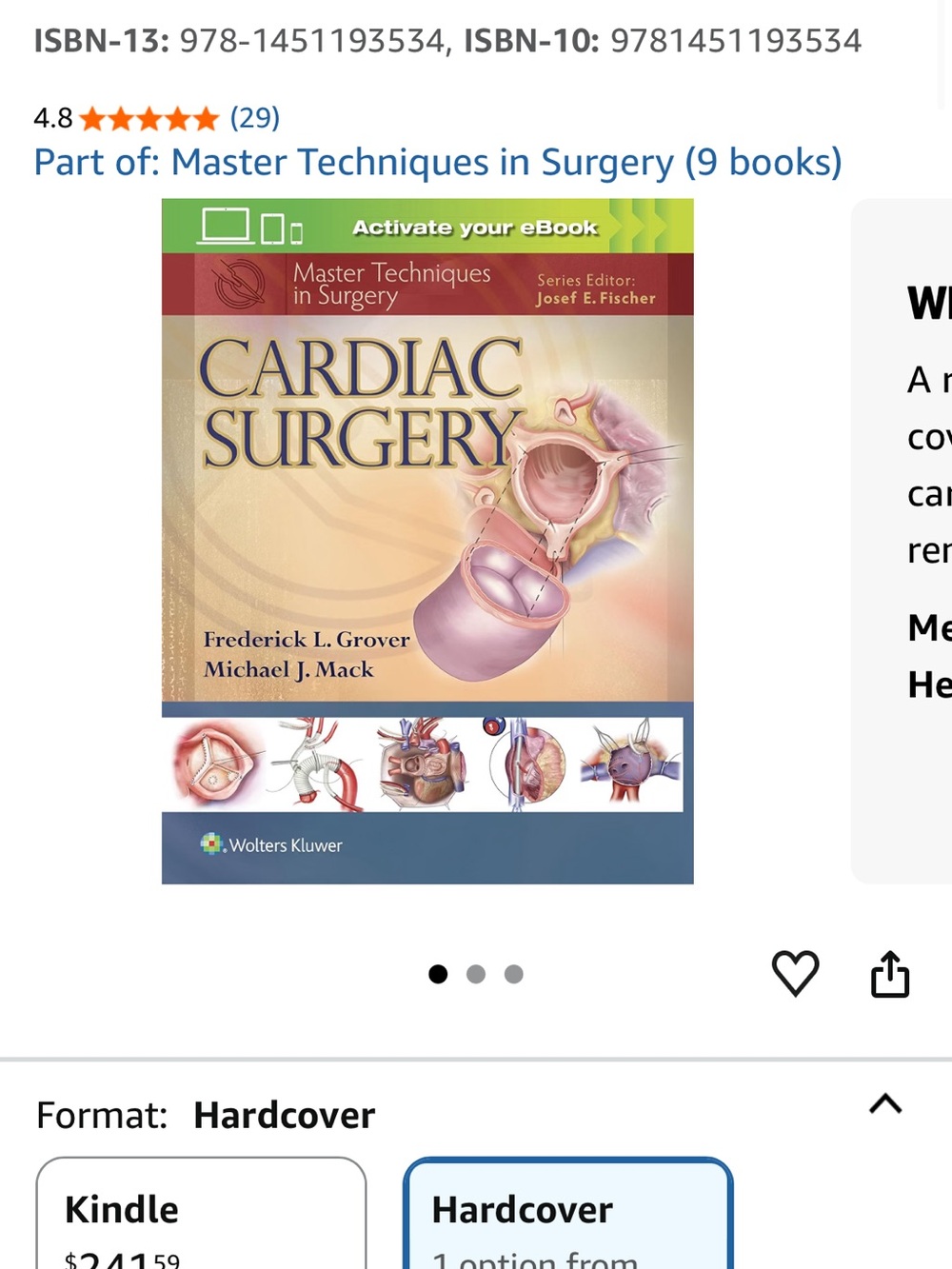 Cardiac Surgery Hardcover - Pink/Peach